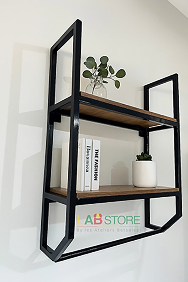 Étagère murale en bois & métal