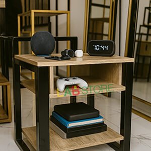 Table d’appoint en bois & métal