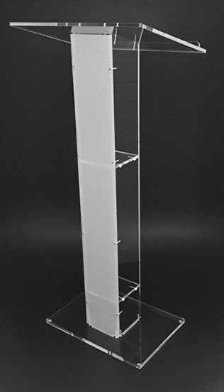 Pupitre en plexiglas transparent