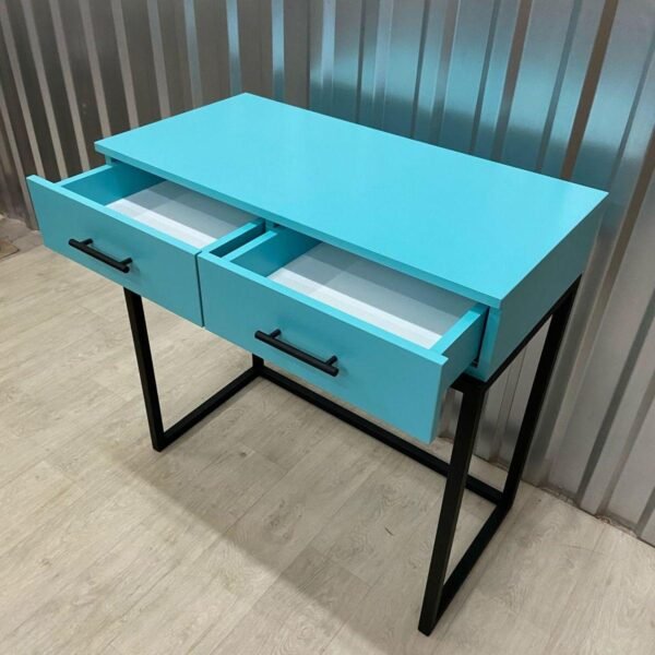 Bureau en panneaux décor bois & métal