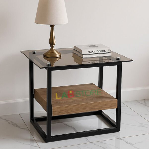 Table d’appoint en métal noir